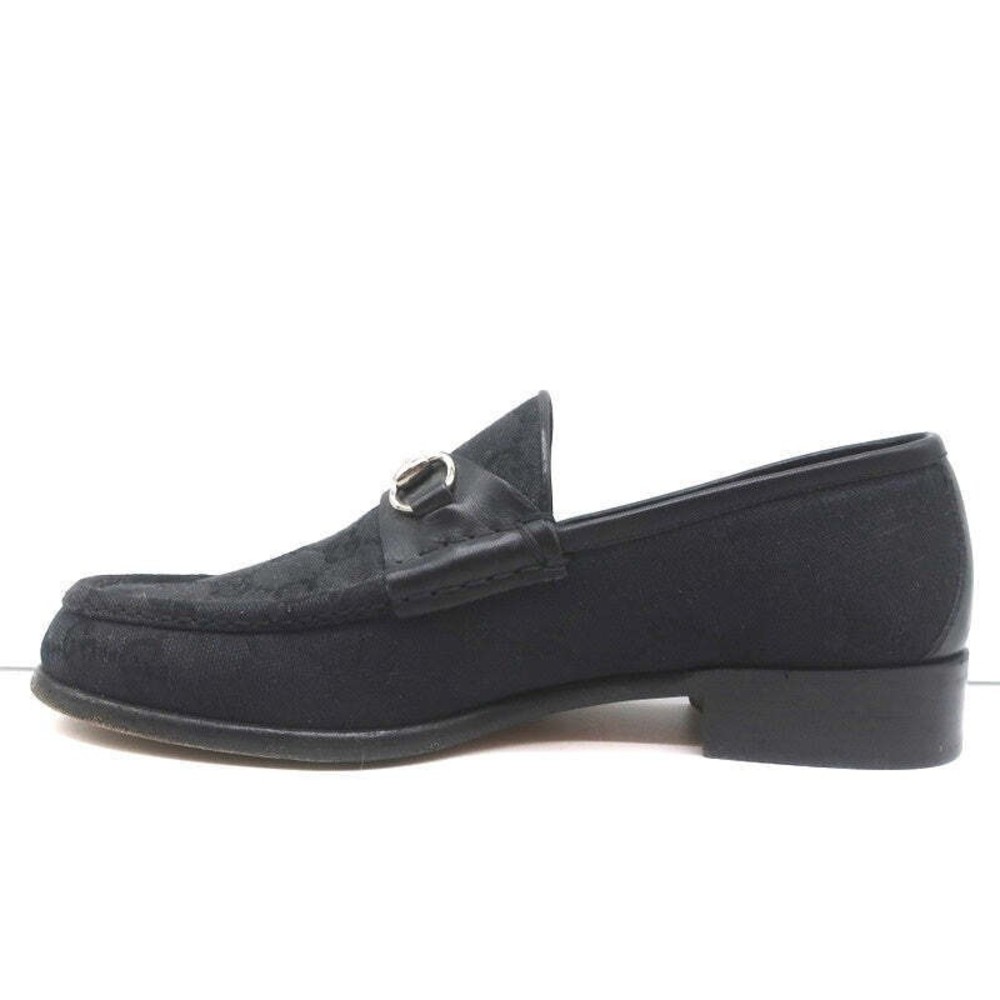 Gucci GG Canvas Horsebit Loafers Black Size 7.5 - Picture 6 of 11